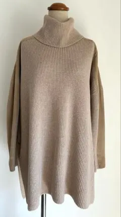 ラルフローレン　カシミヤ混　オーバーサイズ　ニット　スエード