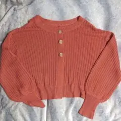 レディース オレンジ カーディガン