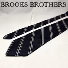 極美品☆ブルックスブラザーズ☆ネクタイ☆ネイビー☆レジメンタル柄☆817