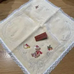 blooming ハンカチ クリスマス ベア 刺繍 レースのサムネイル