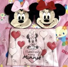 ディズニーストア　ミニーちゃん　おでかけ　ポーチ　3個セット