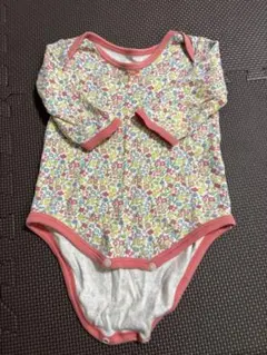 花柄 長袖ロンパース 80cm