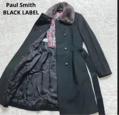 【美品】ポールスミス　カシミヤ　コート　ラビットファー 2way 38 花柄