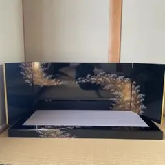 雛人形　屏風　平飾台　黒塗 桜のサムネイル