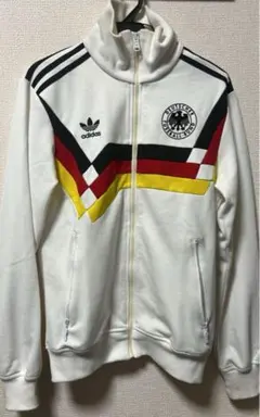 adidas サッカー西ドイツ代表 トラックジャケット S相当 刺繍ロゴ 古着