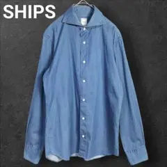 SHIPS シップス ライトデニム シャツ 長袖 ,メンズ ブルー系 M