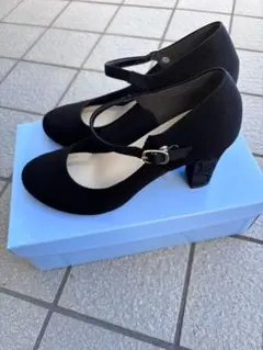 パンプス　ヒール　結婚式　黒　ブラック