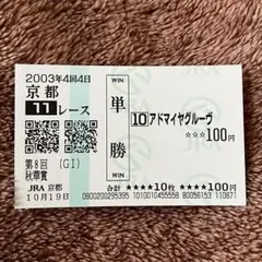 期限切れ単勝馬券】 金鯱賞 2004 アドマイヤグルーヴ ウマ娘 - メルカリ