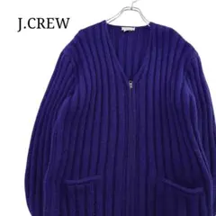 【90～00s】J.CREW ジェークルー ジップアップ ニット 古着セーター