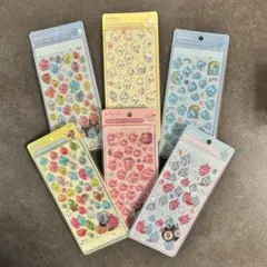 「しずくちゃん」6枚 ボンボンドロップ 風 シール 水色mix ぷくぷくシール