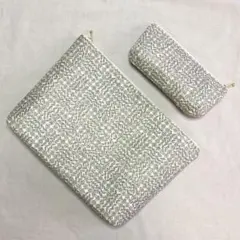 【受注製作】ミナペルホネン スリーピングローズ 大きなポーチ