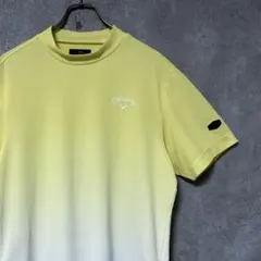 Callaway キャロウェイ グラデーション 半袖 モックネック イエロー