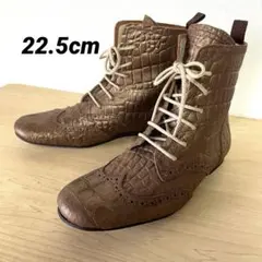 美品★R. アールドット ショートブーツ22.5 REGALウィングチップ日本製