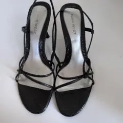 Nine West スリングバック サンダル ブラックのサムネイル