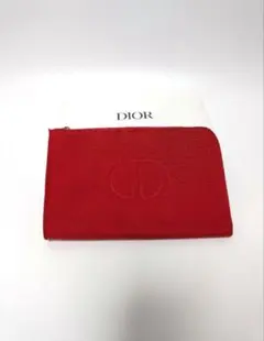 新品未使用 Dior ディオール ノベルティ ポーチ レッド