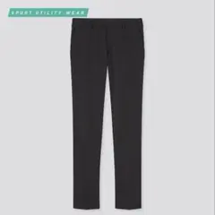 美品 ユニクロ 感動パンツウルトラライト（コットンライク) ブラック w110