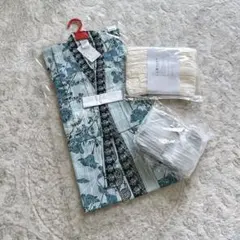 【新品】3点セットutatane キッズ浴衣　ウタタネ　こどものサムネイル