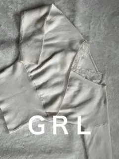 GRL ホワイト レース付きカーディガン
