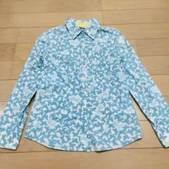 L.L.Beanバタフライプリントボタンダウンシャツ XS 小さいサイズのサムネイル