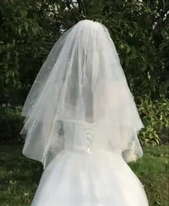 パール付きウェディングベール