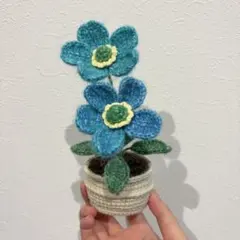 ハンドメイド 毛糸 手作り 6本の青いバラの花束 薔薇 あみぐるみ 1点 ハンドメイド 毛糸 手作り 6本の青いバラの花束 薔薇 あみぐるみ 1点