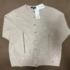UNIQLO エクストラファインメリノウール カーディガン L ベージュ