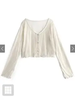 GRL　シアーリブカーディガン[ru1192