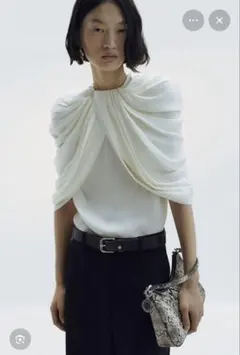 h&m ステラマッカートニー コラボ ドレープサテンミニワンピース