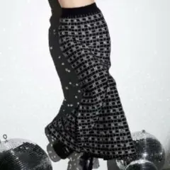 ダーリッチ　Darich DDロゴジャガードマーメイドスカート　ブラック　黒のサムネイル