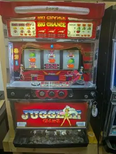パチスロ実機】北電子☆『初代』ジャグラーガール（緑）【コイン不要機