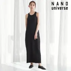 ✨【美品】NANO universe ブラック ノースリーブニットワンピース✨