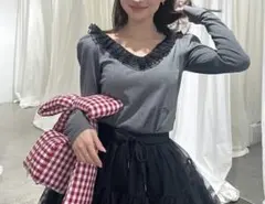 新品　Bibiy. 新作 CHIA LACE LONG TEE ブラック　白 Bibiy chia lace long tee グレー 現行品 - メルカリ
