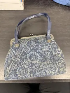 ★レトロ上品★和柄がま口ハンドバッグ和装にも最適