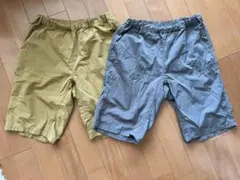 無印良品　カーキ・グレー ハーフパンツ 2枚セット　サイズ150