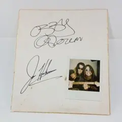 オジーオズボーン Ozzy Osbourne 直筆サイン色紙 ポラロイド写真付