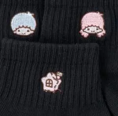 リトルツインスターズ　キキララ　刺繍ソックス　3足組　靴下　新品　ファンシーのサムネイル