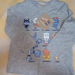 新品.未使用アンパンマン長袖Tシャツ サイズ80 グレー