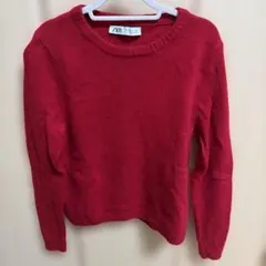 SALE!!ZARA 赤 クルーネック セーター ウール　長袖