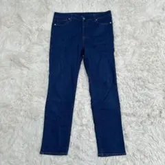 ✨ MUJI 無印良品　ストレッチ　ストレートデニムパンツ　W32×L30 青