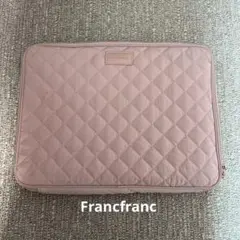 Francfranc ピンク キルティングPCケース