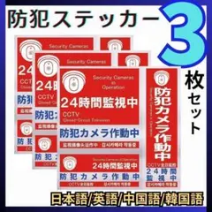 防犯ステッカー ドーム型 セキュリティーステッカー 防犯対策 防犯シール 防水のサムネイル