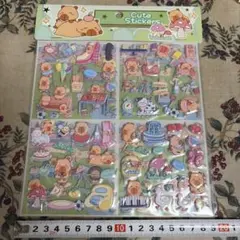 カピバラ　ぷっくりシール　たっぷり　貼りまくり