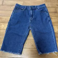 GUのデニムショートパンツ 2枚セット ブルーとブラックSサイズ