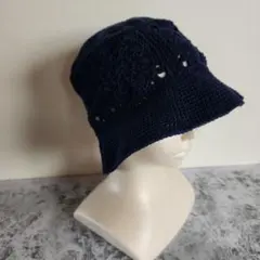 ハンドメイド手編み春夏用 バケットハット クラッシャーハットクロシュハット