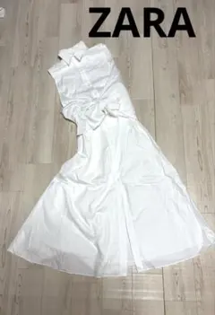 ZARA シャツワンピース 白 XS