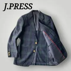 人気 J.PRESS ブラックウォッチ ブレザー ジャケット 金ボタン3B