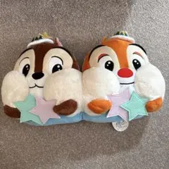 ディズニー　20周年　タイムトゥシャイン　チップとデール　ぬいぐるみ　クッションのサムネイル