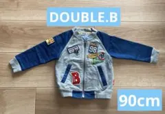 DOUBLE.B ダブルビー デニムスウェットブルゾン（90cm）
