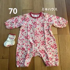 ピンク ロンパース