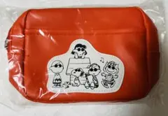 スヌーピー 50周年ダブルファスナーポーチ 橙色steady.付録SNOOPY